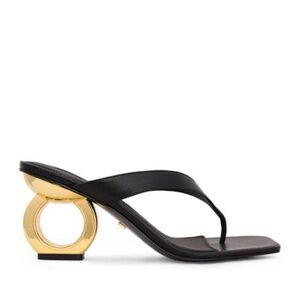 Kat Maconie Yana Metallic-heel thong sandals